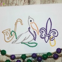 Mardi Gras Machine Embroidery Design